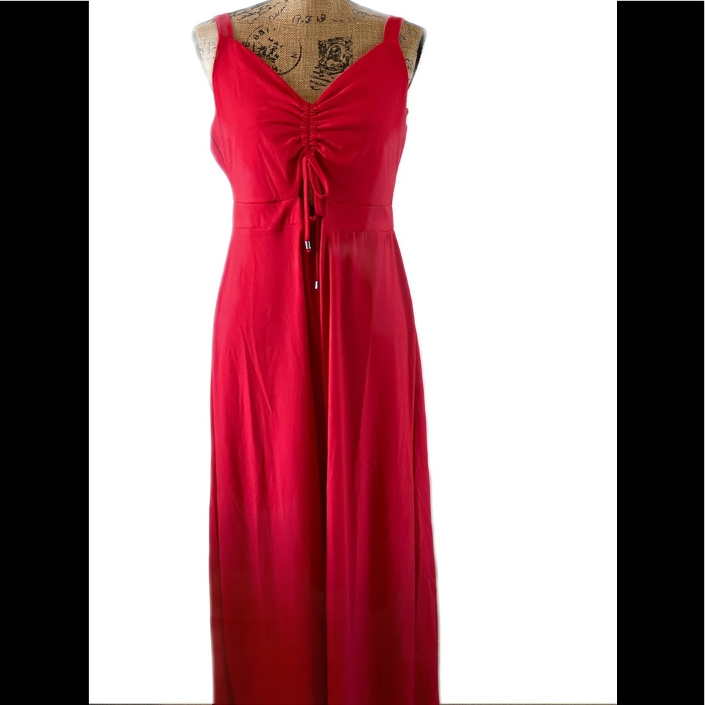 G by Guess - Red Keyhole Jumpsuit - Picture 5 of 5